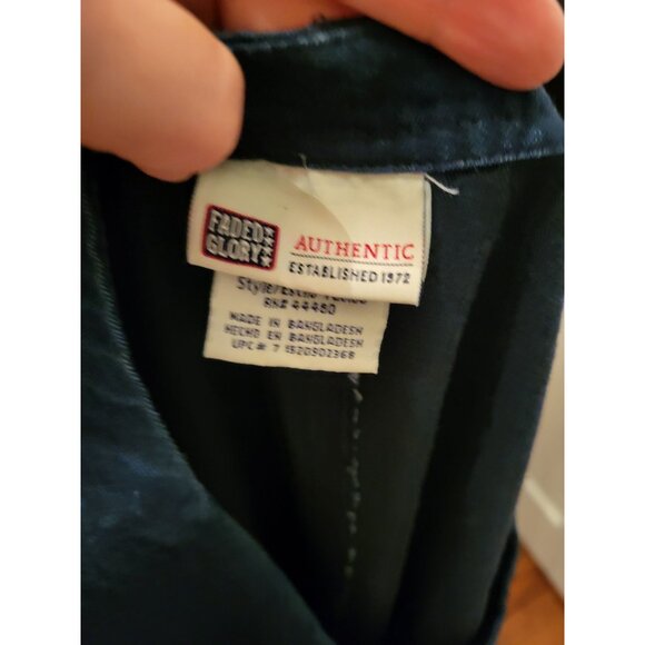 Vintage 90s Dark Denim Chambray Maxi Dress  Sz M Cottage Western  Boho Grunge - Picture 8 of 8